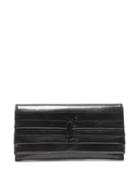 Matchesfashion.com Saint Laurent - Smoking Layered Leather Clutch - Womens - Black
