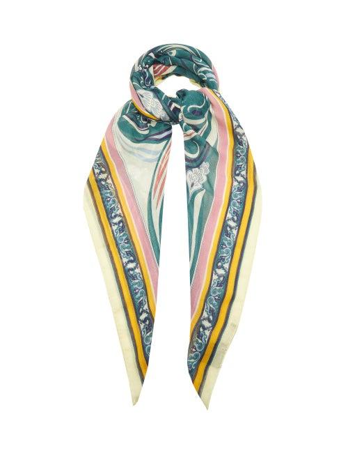 Matchesfashion.com Etro - Batik-effect Printed Cashmere-blend Scarf - Womens - Green Multi