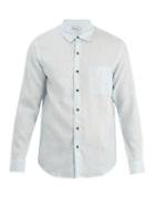 Matchesfashion.com Retromarine - Point Collar Single Cuff Linen Shirt - Mens - Light Blue