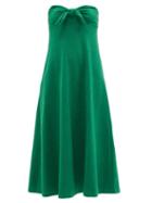 Ladies Beachwear Zimmermann - Teddy Tie-front Cotton-blend Terry Dress - Womens - Green
