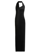 Matchesfashion.com Lanvin - Halterneck Jersey Dress - Womens - Black