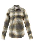 Bianca Saunders - Rowdy Checked Cotton-poplin Shirt - Mens - Brown White