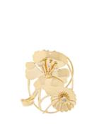 Matchesfashion.com Jw Anderson - Crystal Embellished Daisy And Leaf Ear Cuff - Womens - Gold
