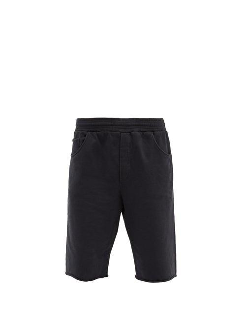 Matchesfashion.com Acne Studios - Fide Cut-off Cotton-jersey Shorts - Mens - Black