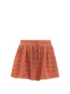 Missoni Mare - Zigzag Metallic Jacquard-knit Shorts - Womens - Orange