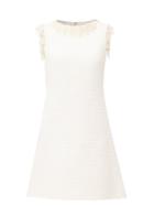 Matchesfashion.com Giambattista Valli - Pearl-embellished Cotton-blend Tweed Mini Dress - Womens - White