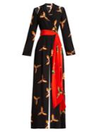 Diane Von Furstenberg Aurora Phoenix-print Silk Jumpsuit