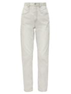 Matchesfashion.com Isabel Marant - Dominic High-rise Straight-leg Jeans - Womens - Light Grey