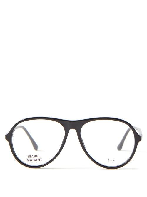 Isabel Marant Eyewear - Round Acetate Glasses - Womens - Black