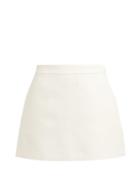 Matchesfashion.com Valentino - A Line Wool Blend Mini Skorts - Womens - Ivory