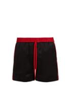 Matchesfashion.com Gucci - Logo Ribbon Satin Shorts - Mens - Black