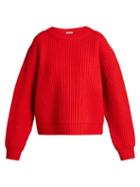 Matchesfashion.com Acne Studios - Oversized Wool Knit Sweater - Womens - Red