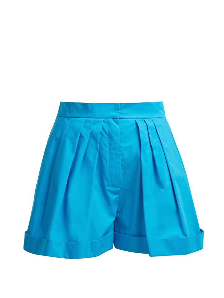 Vika Gazinskaya High-rise Wide-leg Cotton Shorts