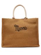 Marni - Logo Cotton-raffia Tote Bag - Mens - Beige
