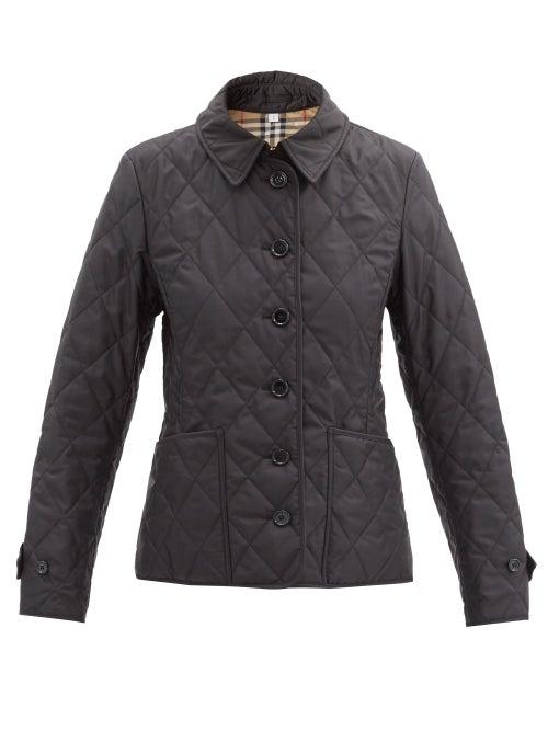Matchesfashion.com Burberry - Diamond-quilted Jacket - Womens - Black