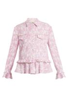 Preen Line Teagan Peplum-hem Floral-print Jacket