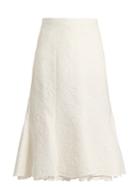 Oscar De La Renta Floral-cloqu Cotton-blend Skirt