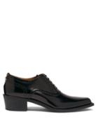 Matchesfashion.com Burberry - Buchanan Patent-leather Derby Shoes - Mens - Black