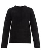 Matchesfashion.com Joseph - Waffle Knit Wool Sweater - Mens - Black
