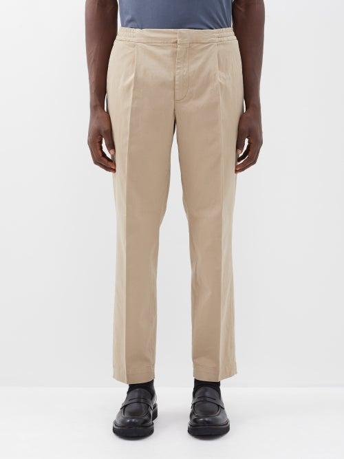 Barena Venezia - Ghia Pleated Cotton-blend Trousers - Mens - Beige