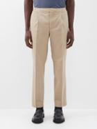 Barena Venezia - Ghia Pleated Cotton-blend Trousers - Mens - Beige
