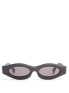 Matchesfashion.com Kuboraum - Rectangular Frame Acetate Sunglasses - Mens - Black