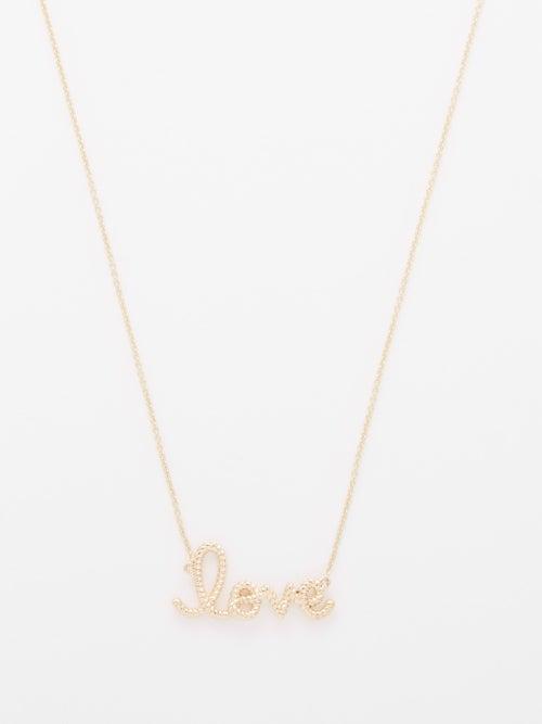 Sydney Evan - Love 14kt Gold Necklace - Womens - Yellow Gold