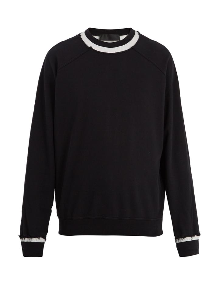 Haider Ackermann Raw-edge Cotton-jersey Sweater