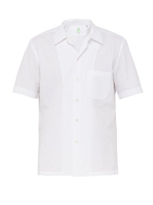 Matchesfashion.com Finamore 1925 - Bart Textured Stripe Shirt - Mens - White