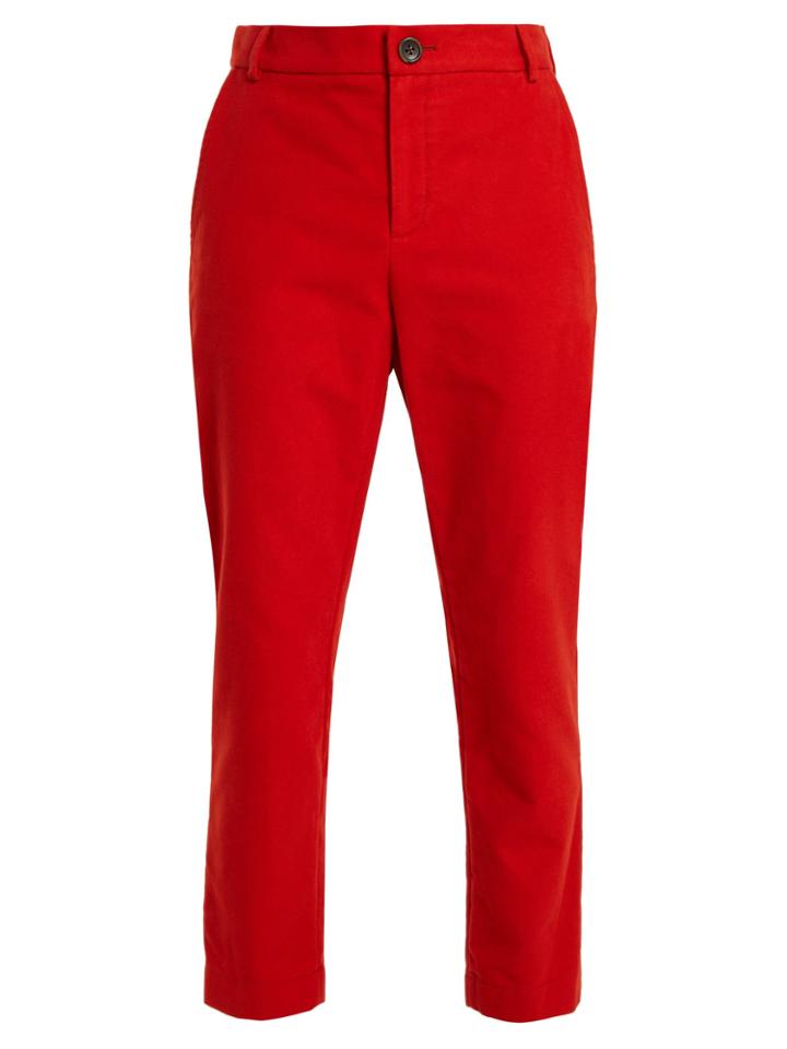 Vivienne Westwood Anglomania Straight-leg Brushed-cotton Trousers