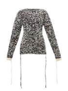 Matchesfashion.com Joseph - Moulin Knit Loose Thread Wool Sweater - Womens - Black White