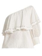 Matchesfashion.com Talitha - Tassel Trimmed Cotton And Silk Blend Top - Womens - White