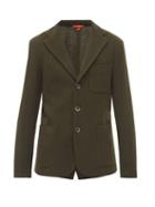Barena Venezia - Torceo Single-breasted Wool-blend Jacket - Mens - Dark Green