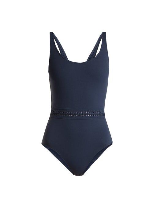 Matchesfashion.com Eres - Blurry Scoop Back Swimsuit - Womens - Navy