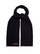 Matchesfashion.com Prada - Ribbed Knit Wool Scarf - Mens - Navy
