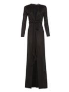 Givenchy Deep-neck Front-slit Gown