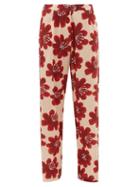 Matchesfashion.com Dodo Bar Or - Hattie Floral Print Cotton Wide Leg Trousers - Womens - Cream Print