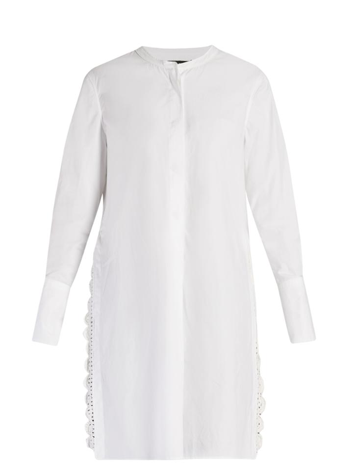 Isabel Marant Minea Crochet-trim Collarless Shirt