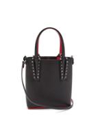 Matchesfashion.com Christian Louboutin - Cabata Mini Spike-embellished Grained-leather Bag - Womens - Black