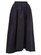 Matchesfashion.com Jil Sander - Gathered Cotton-poplin Skirt - Womens - Navy