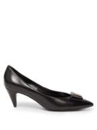 Matchesfashion.com Saint Laurent - Anas Ysl-bow Leather Pumps - Womens - Black