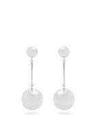 J.w.anderson Sphere Drop Palladium-plated Earrings