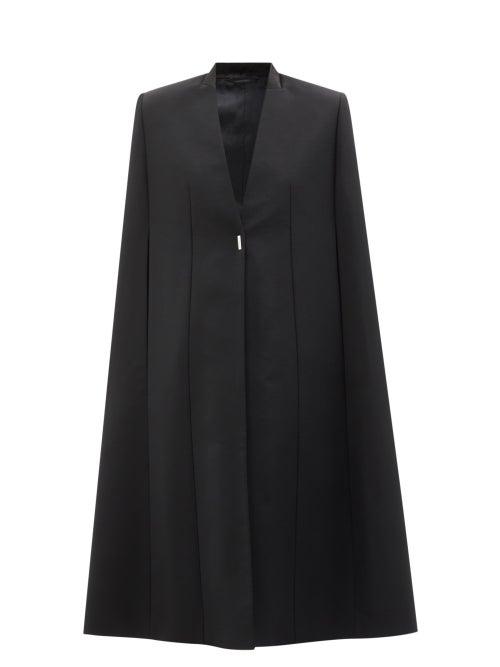 Ladies Rtw Givenchy - Wool And Mohair-blend Twill Cape - Womens - Black