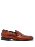 Matchesfashion.com Harrys Of London - Clive R Leather Penny Loafers - Mens - Brown