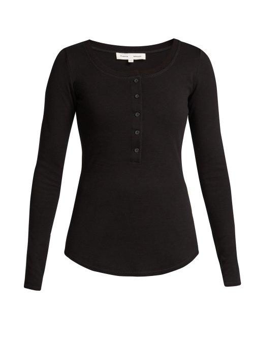 Matchesfashion.com Pswl - Button Up Back Cotton Top - Womens - Black