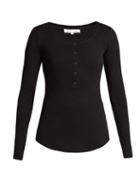 Matchesfashion.com Pswl - Button Up Back Cotton Top - Womens - Black