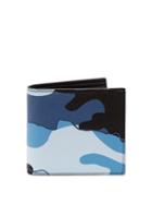 Matchesfashion.com Valentino - Camouflage Wallet - Mens - Blue Multi