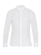 Lanvin Gathered-panel Single-cuff Cotton Shirt