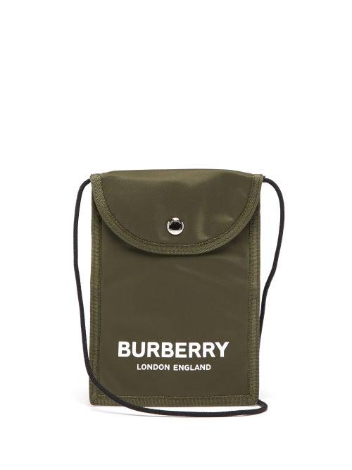 Matchesfashion.com Burberry - Logo Print Cross Body Bag - Mens - Khaki Multi