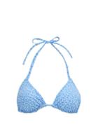 Matchesfashion.com Fisch - Dinzey Abstract-print Triangle Bikini Top - Womens - Blue Print